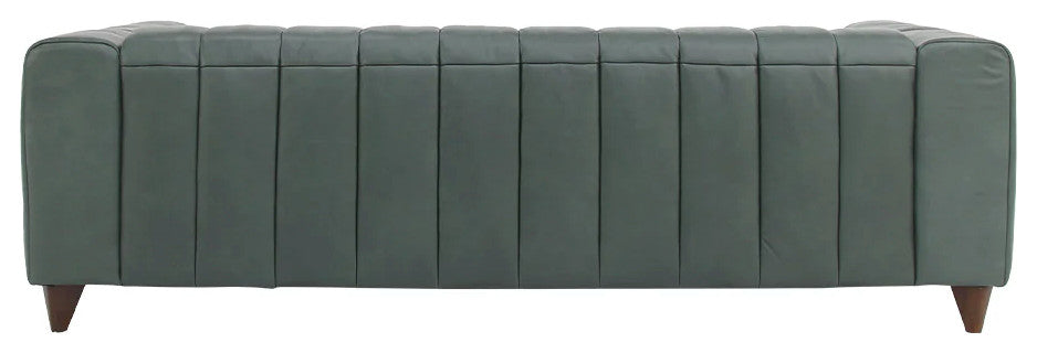 Octavia Top Grain Leather Sofa Green