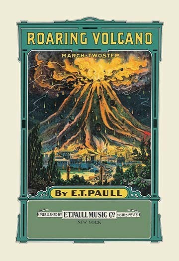 Roaring Volcano: March and Two-Step- Gallery Wrapped Canvas Art 28" x 42"