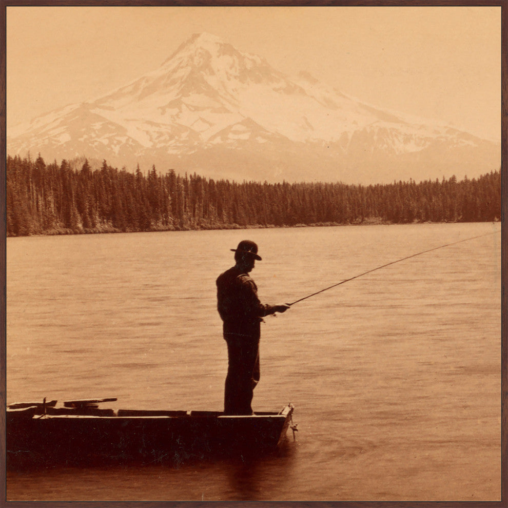 "Mt. Hood" Floater Framed Painting Print on Canvas, 48"x48"