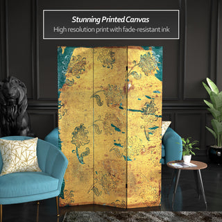 6' Tall Falling Blossoms Canvas Room Divider