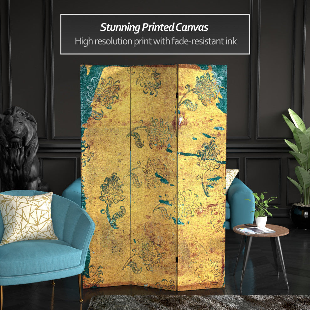 6' Tall Falling Blossoms Canvas Room Divider