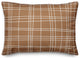 Burnt Orange Hand Drawn Checkerboard 14x20 Spun Poly Pillow