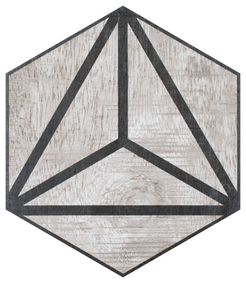 Sawnwood Tribeka Hex Grey Porcelain Floor and Wall Tile