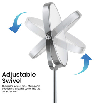 Circular Free Standing Magnifying Make Up Mirror, Chrome