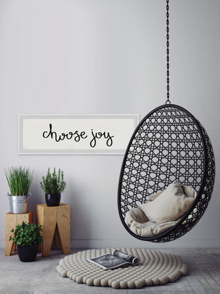 "Choose Joy" Framed Painting Print, 30x10