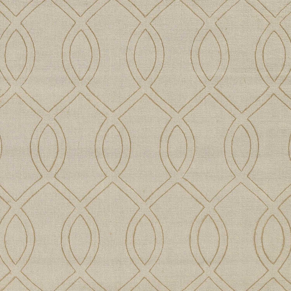 5' X 7' Beige Polyester Rug