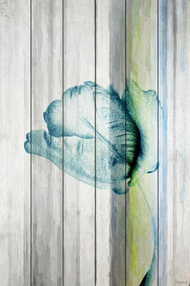 "Water Flower" UV Ink Print on White Wood, 30"x45"