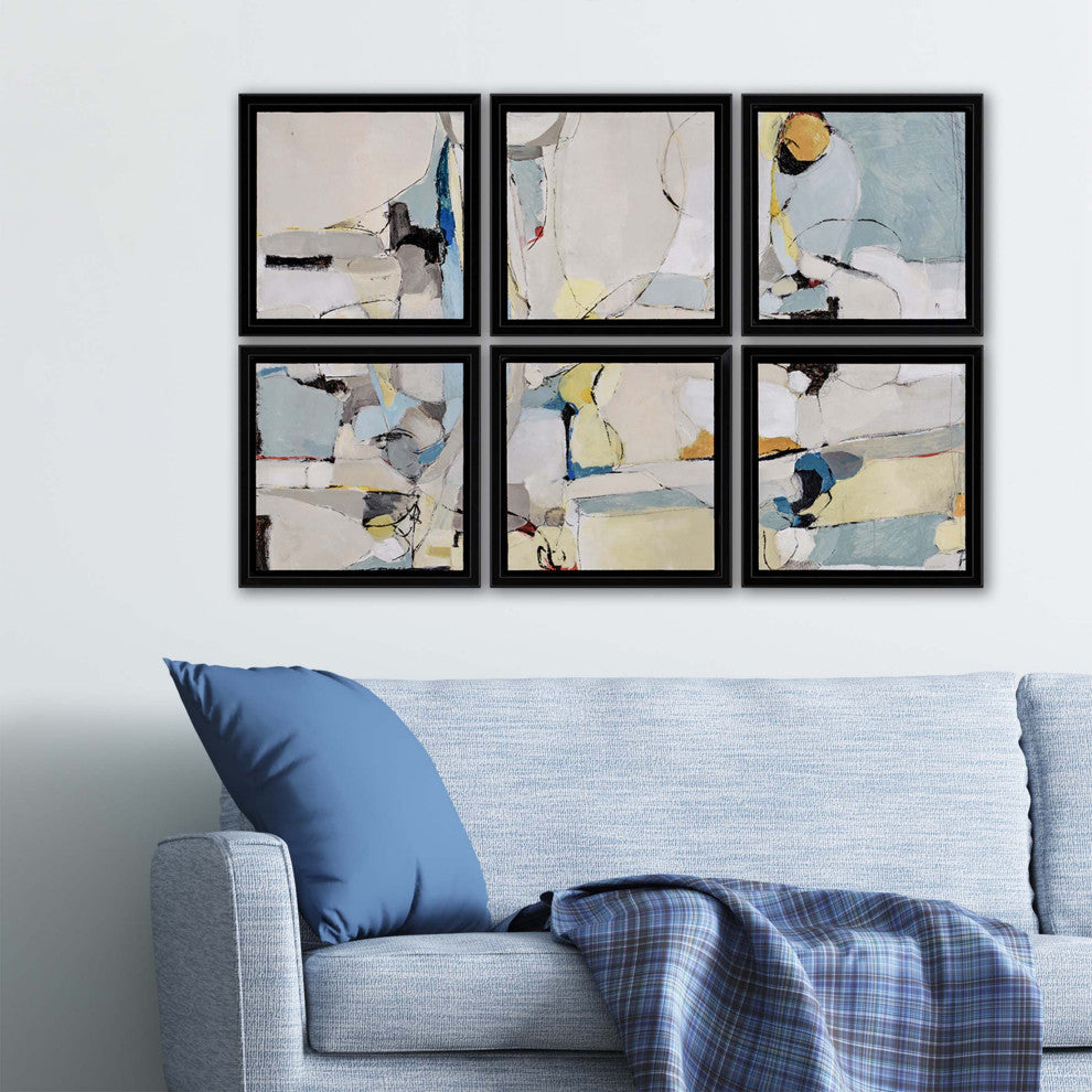 Let's Play, Set Of 6 Framed Art, 13"x13"