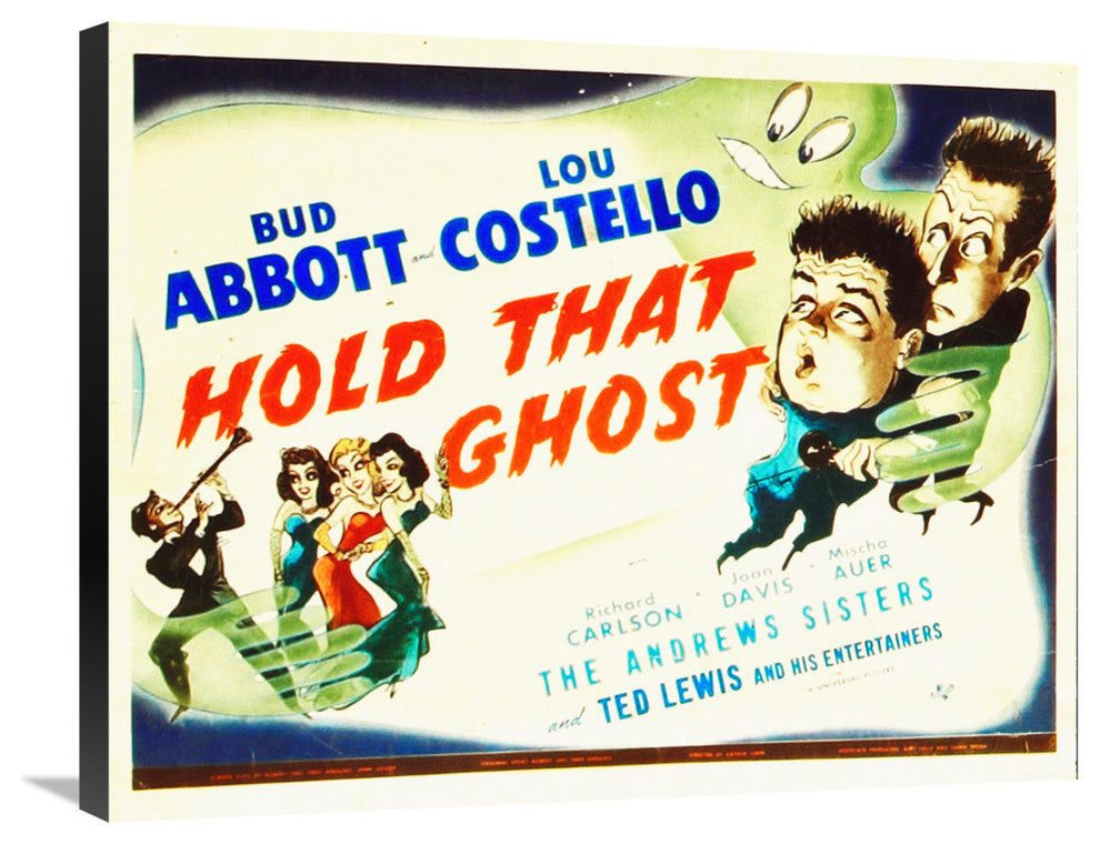 "Abbott & Costello - Hold That Ghost" Canvas Giclee, 30"x24"