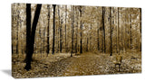Wooded Forest Panoramic View, Modern Forest Canvas Art, 32"x16"