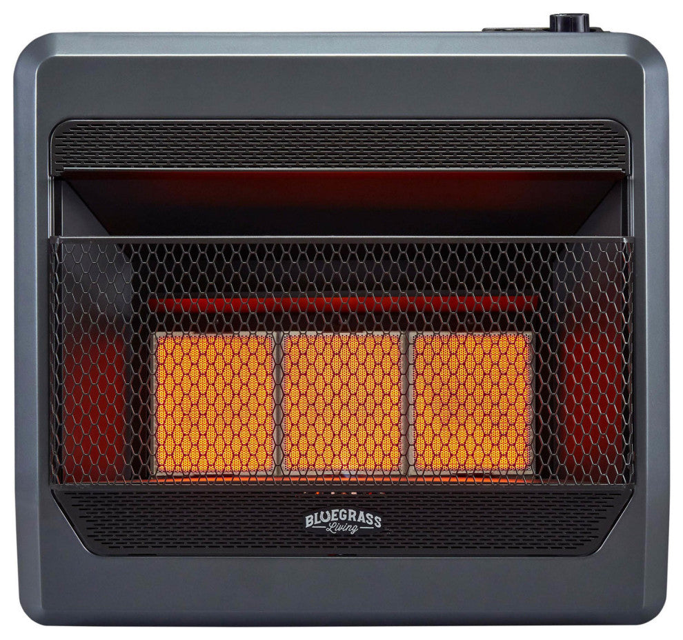 Bluegrass Living Natural Gas Vent Free Infrared Gas Space Heater 30000 BTU