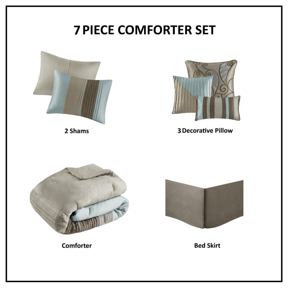 Madison Park Comforter 7-Piece Set, King