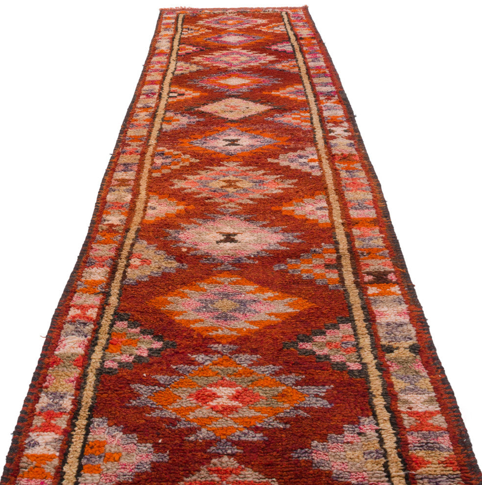 Vintage Turkish Runner Rug - 2' 11" x 12' 7" (35 in. x 151 in.)