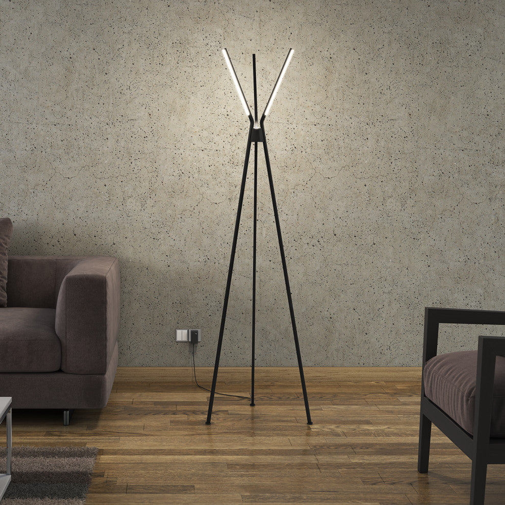 DALS Lighting Star Floor Lamp, Black