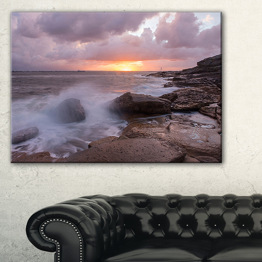 "Stormy Waves in Beautiful Australia Beach" Canvas Print40"x30"