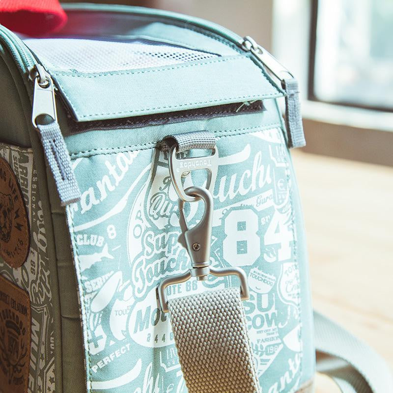 Touchdog Airline Approved Around-The-Globe Passport Designer Pet Carrier, Green
