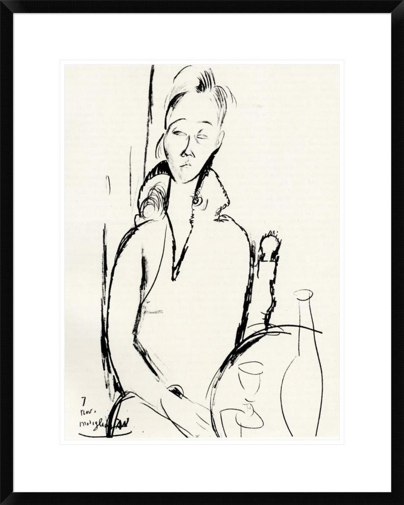 "Lunia Czechowska" Framed Digital Print by Amedeo Modigliani, 24"x30"