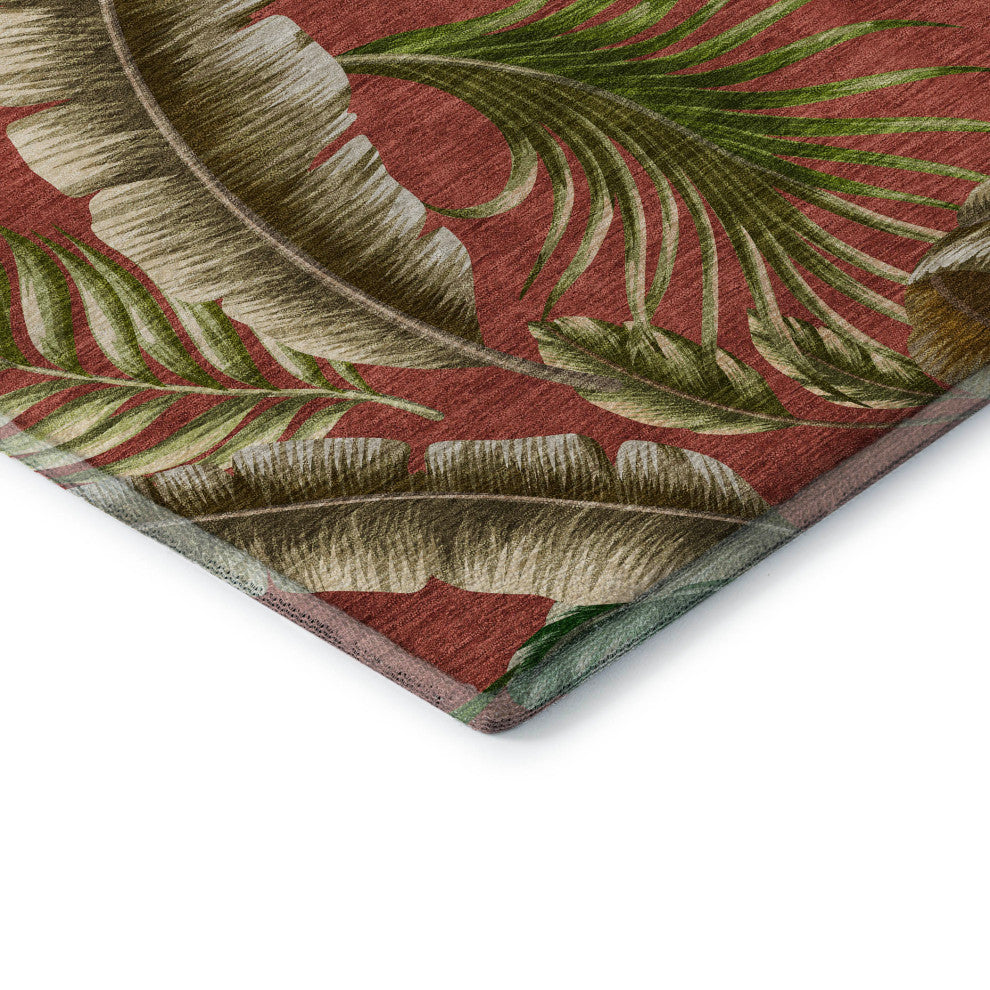 Addison Premium Washable Mayfield AMF196 Red 9' x 12' Rug