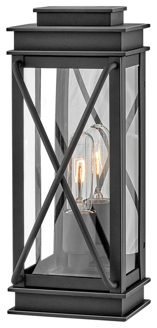 Montecito Small Wall Mount Lantern in Museum Black