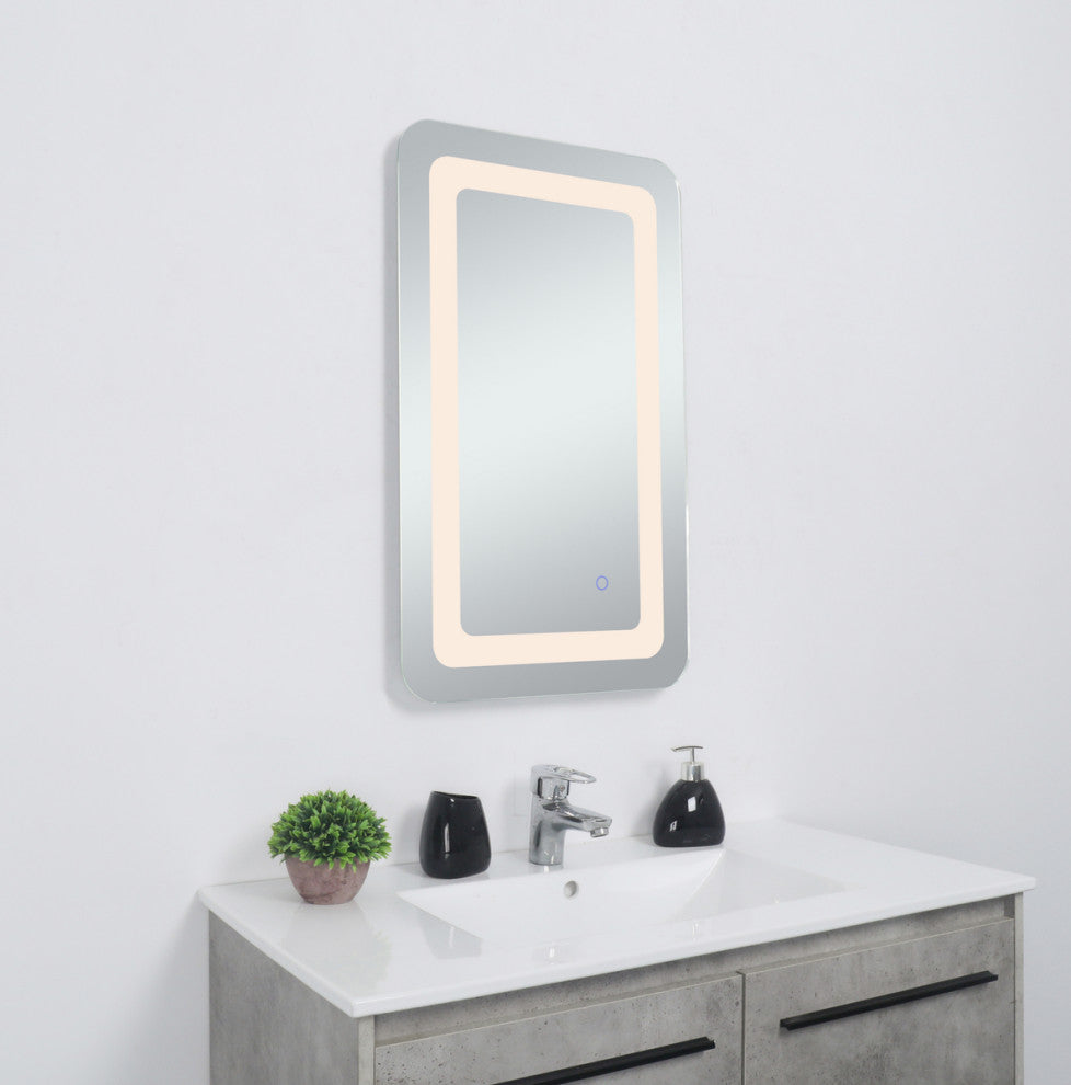 Home Living 27 in. x 30 in. Soft Edge LED Mirror