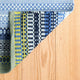 Dash & Albert Fiesta Stripe French Blue/Green Indoor/Outdoor Rug, Multi, 4' x 6'