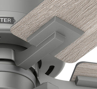 Hunter 52" WiFi Techne Ceiling Fan, LED Kit, Remote, Matte Silver