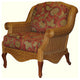 Palm Beach Arm Chair in Cinnamon, Mint Fabric