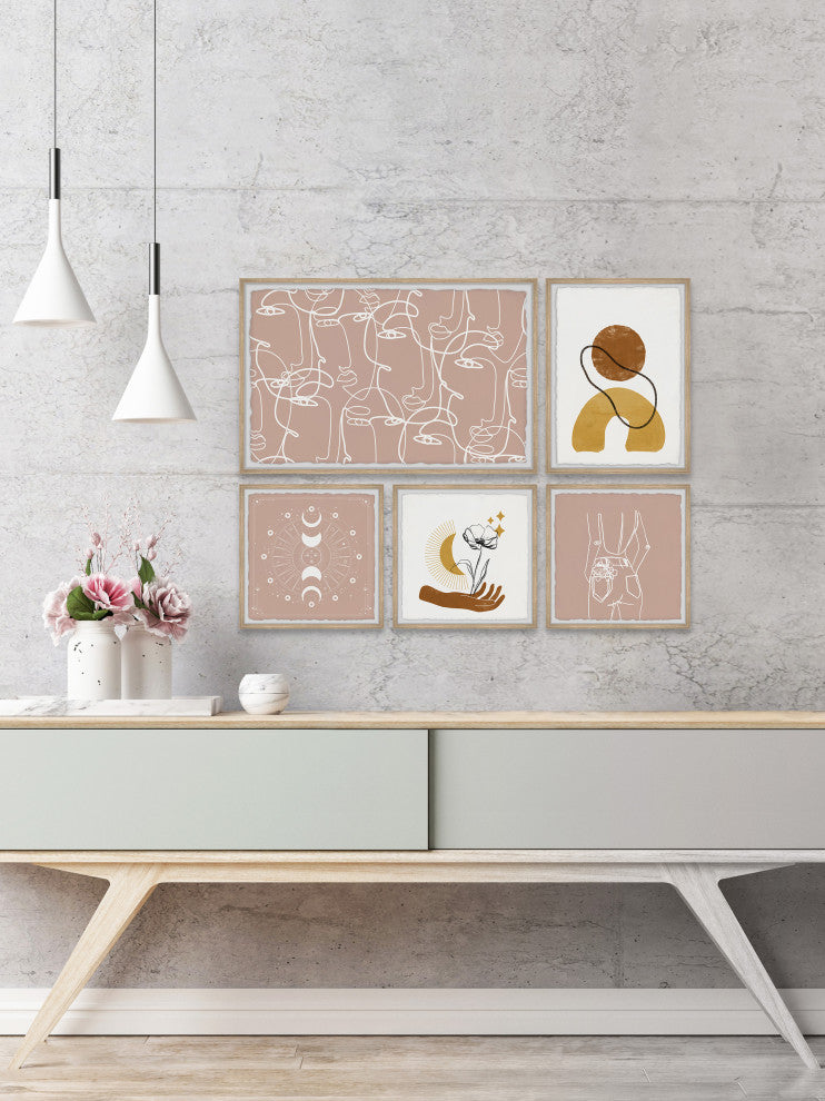 Multiple Faces Pentaptych, 5-Piece Set