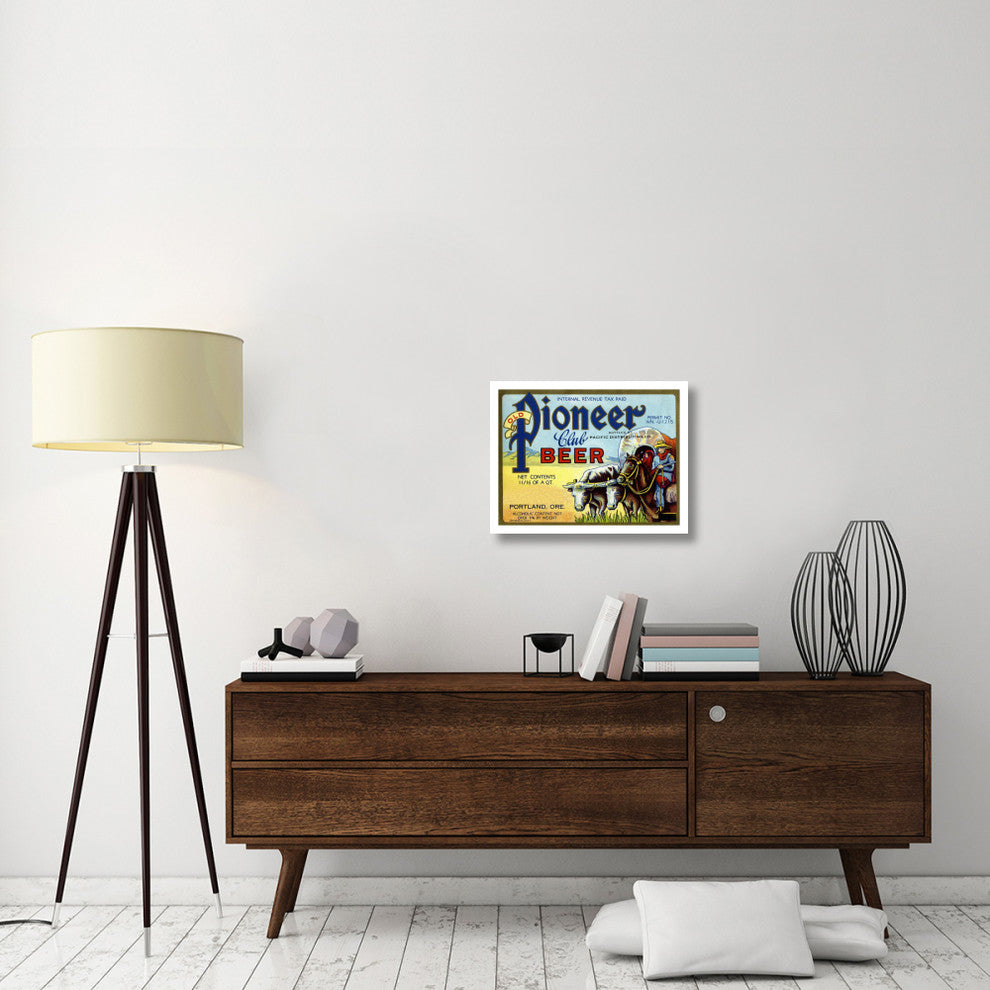 "Old Pioneer Club Beer" Digital Paper Print by Vintage Booze Labels, 24"x19"
