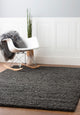 Louann Solid Shag Rug - Charcoal Gray - 6' 7" X 9' 6"
