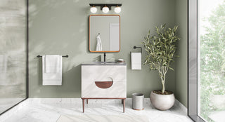 Rhonda Bath Vanity, Beige, 30", Single Sink, Freestanding