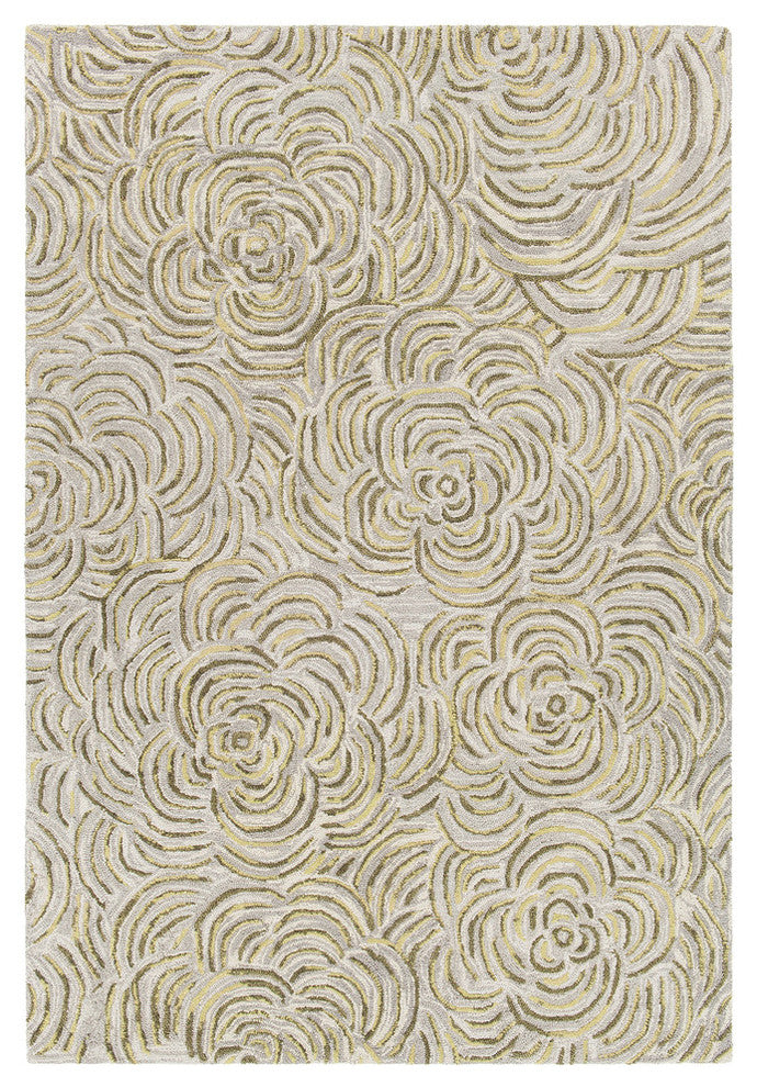 Leia Contemporary Area Rug, Green, 5'x7'6"