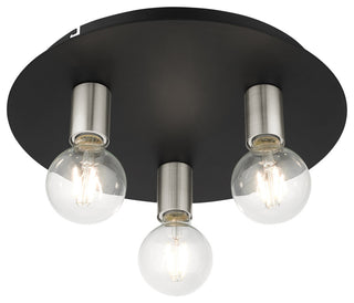 Black Transitional, Versatile, Modern, Urban, Minimal Flush Mount