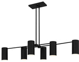 Quoizel FLD650 Foreland 6 Light 50"W Linear Chandelier - Matte Black