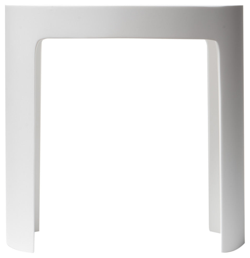 ALFI brand ABST66 White Matte Solid Surface Resin Bathroom/Shower Stool