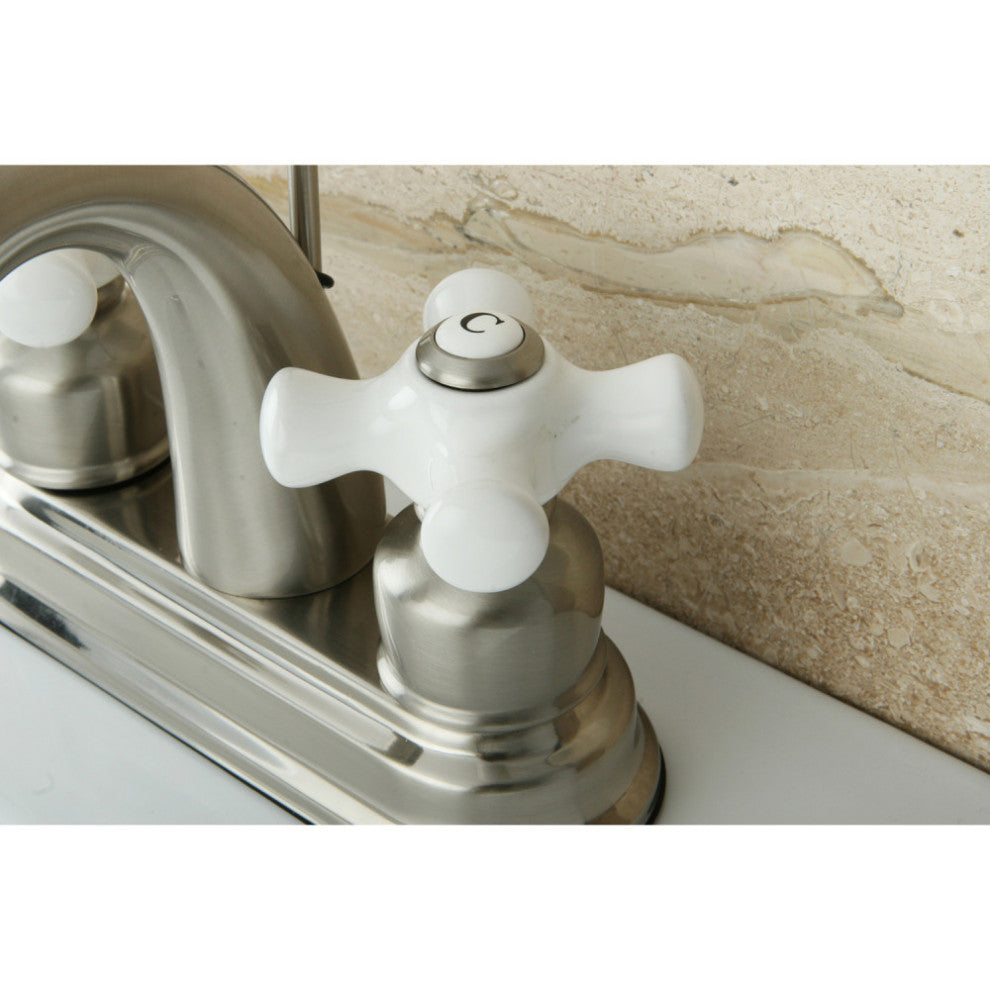 Kingston Brass 4" Centerset Bathroom Faucet, Brushed Nickel