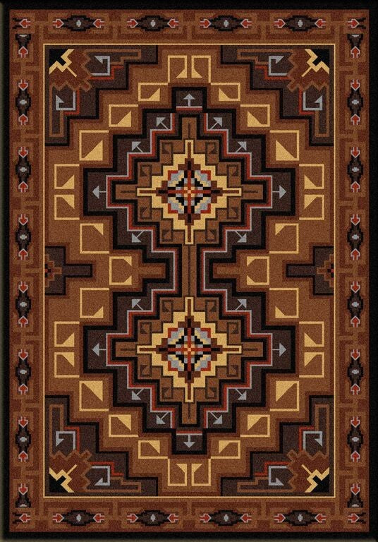 High Rez Rug, Brown, 5'x8', Rectangle