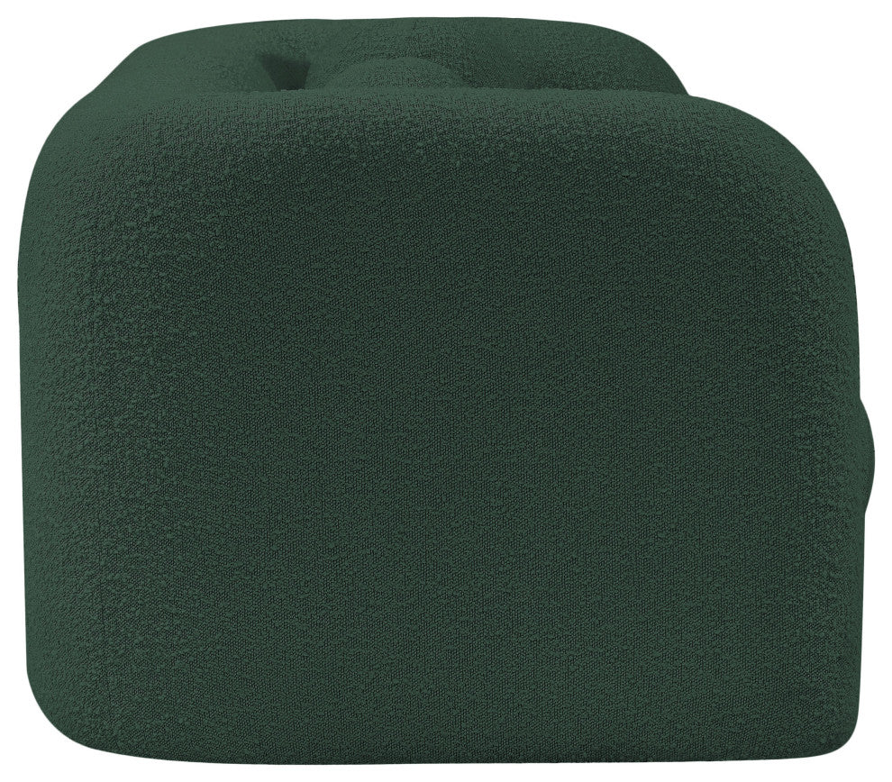 Emory Boucle Fabric Upholstered Upholstered Loveseat, Green