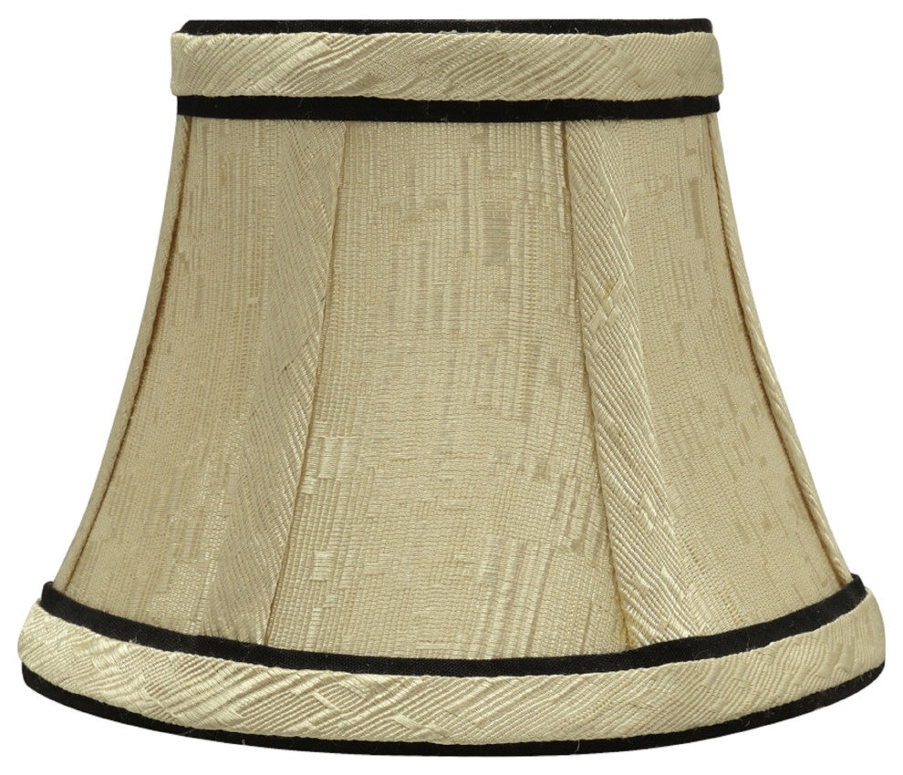 30003-5 Small Bell  Chandelier Clip On Lamp Shade Ivory 3"x5"x4"