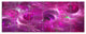 Dark Pink Fractal Glass Texture, Abstract Canvas Art Print, 70"x28", 6 Panels