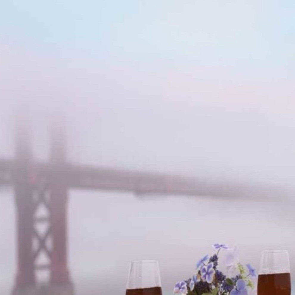 Up Close Overcast Bistro Caf" Golden Gate Bridge 3 Giclee Wrap Canvas Wall Art