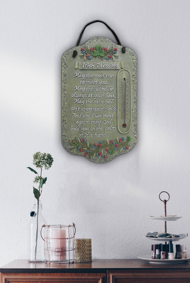 Welcome Sign, "Irish Blessing" Porch Decor, Resin Slate Plaque, Ready To Hang