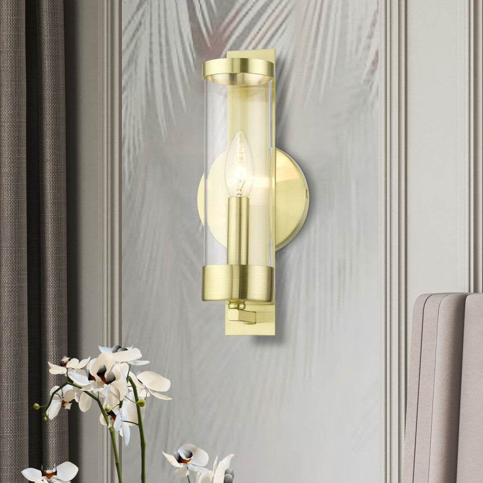 Castleton 1 Light Satin Brass ADA Single Sconce