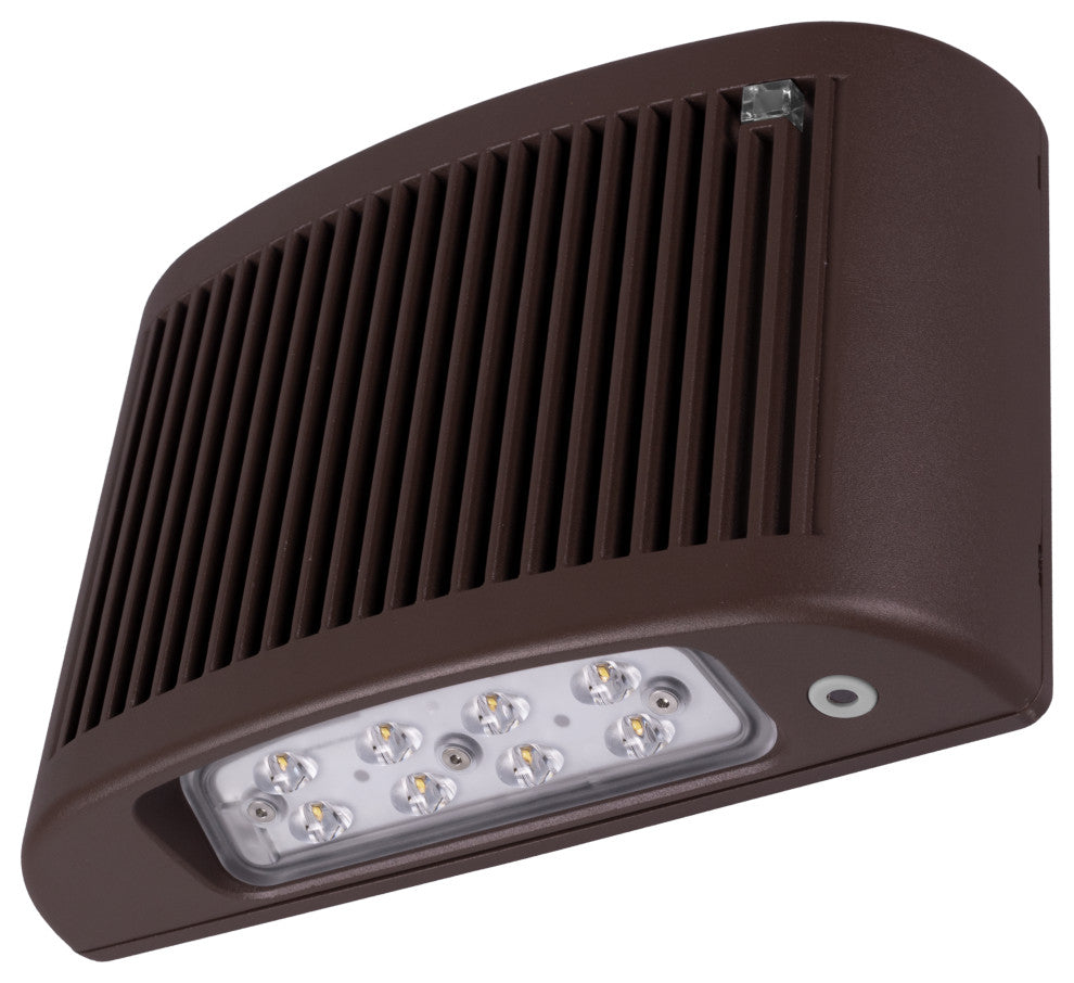 EOF Series Bronze Outdoor LED Full Cutoff Emergency Wall Pack with Photocell, 30