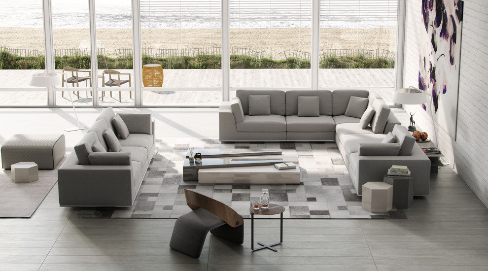 Loftus Coffee Tables in Glossy Dark Gull Gray and Glossy Chateau Gray