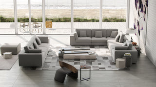 Loftus Coffee Tables in Glossy Dark Gull Gray and Glossy Chateau Gray