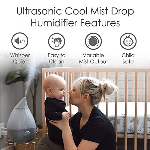 Ultrasonic Cool Mist Humidifiers, Grey