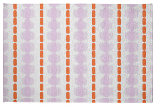 Watercolor Stripe Spring Chenille Rug, Purple-Orange, 2'x3'