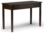 Warm Shaker Solid Wood Desk, Dark Tobacco Brown