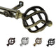 Twist Curtain Rod, Antique Brass, 28-48"